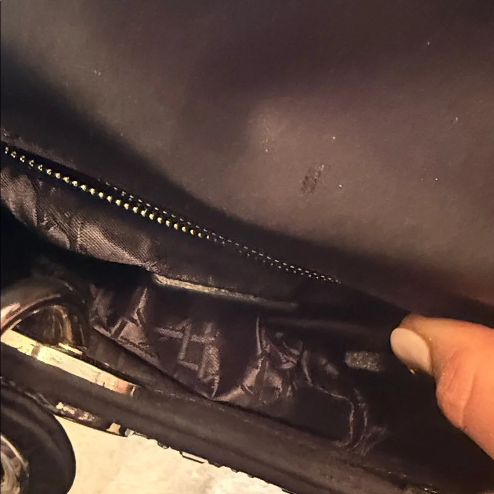 Black Handbag with Silver Sparkling Accents - Picture 9 of 13